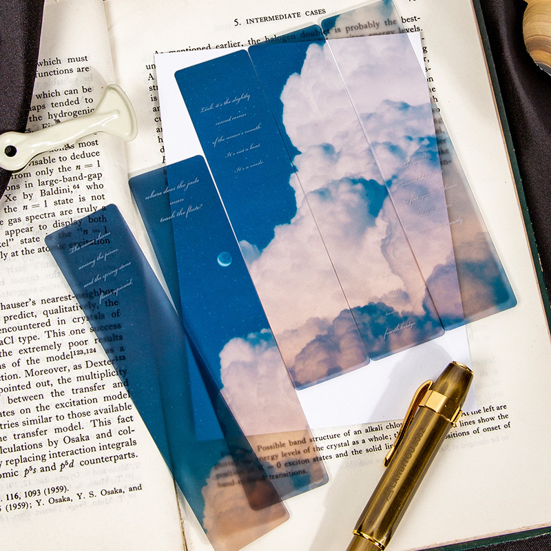 Dried Flower Bookmark - 5PCS Space Roaming Matte PET Bookmark