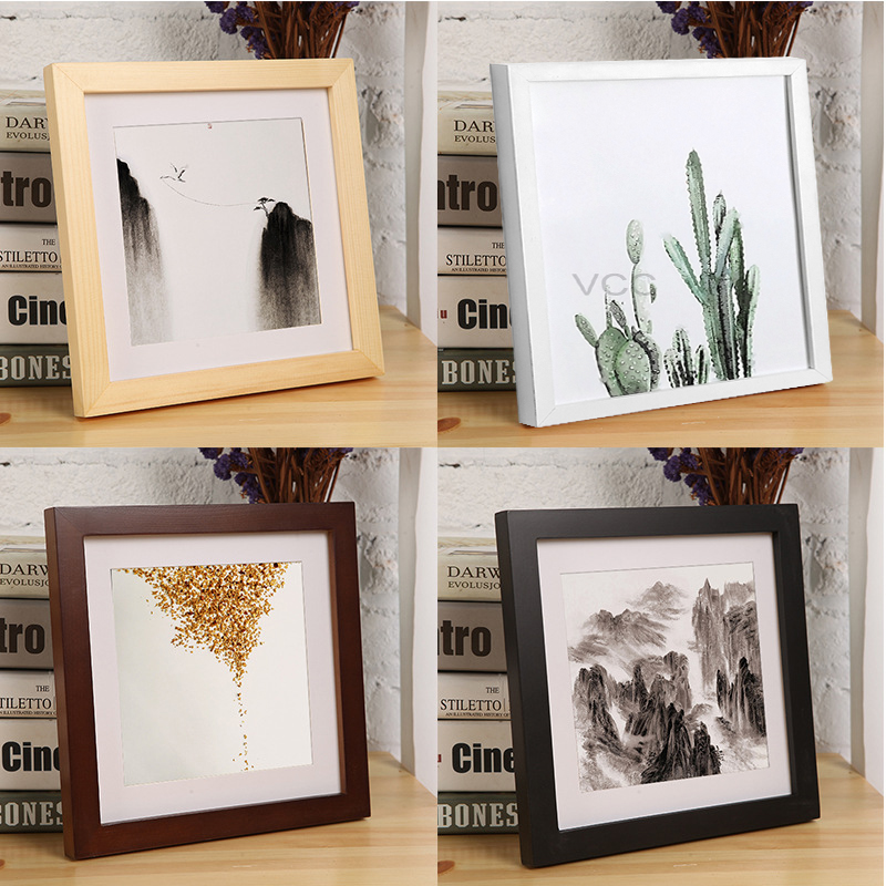 Classic Wooden Square Picture  - Engraved Wood Frame ulasan dan harga