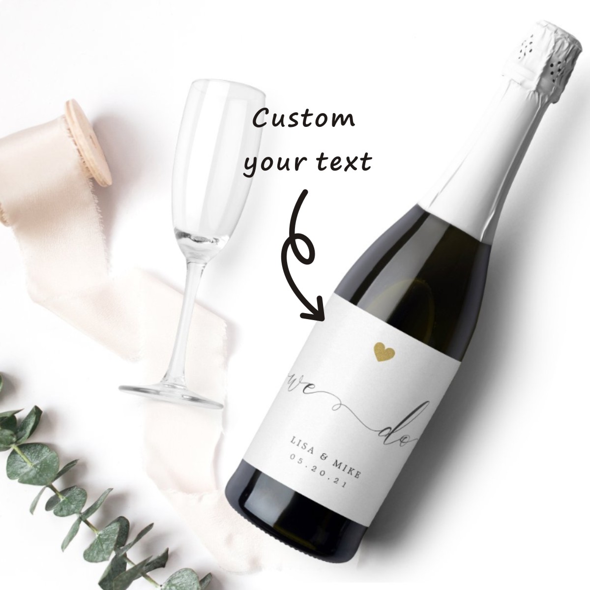 30pcs Wedding Wine Bottle Labe - Personalized Name Box ulasan dan harga