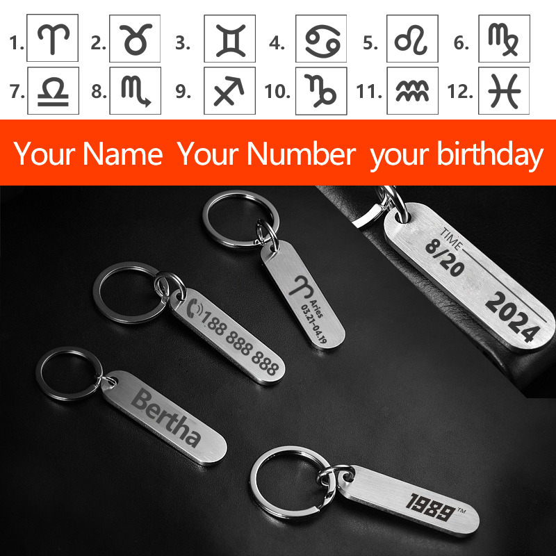 Customized Key Chains with Las - Initial Ring Custom ulasan dan harga