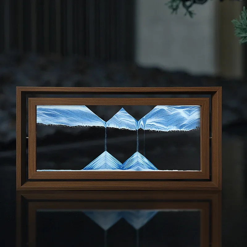 3D Rotatable Sandscape Moving  - Engraved Wood Frame ulasan dan harga