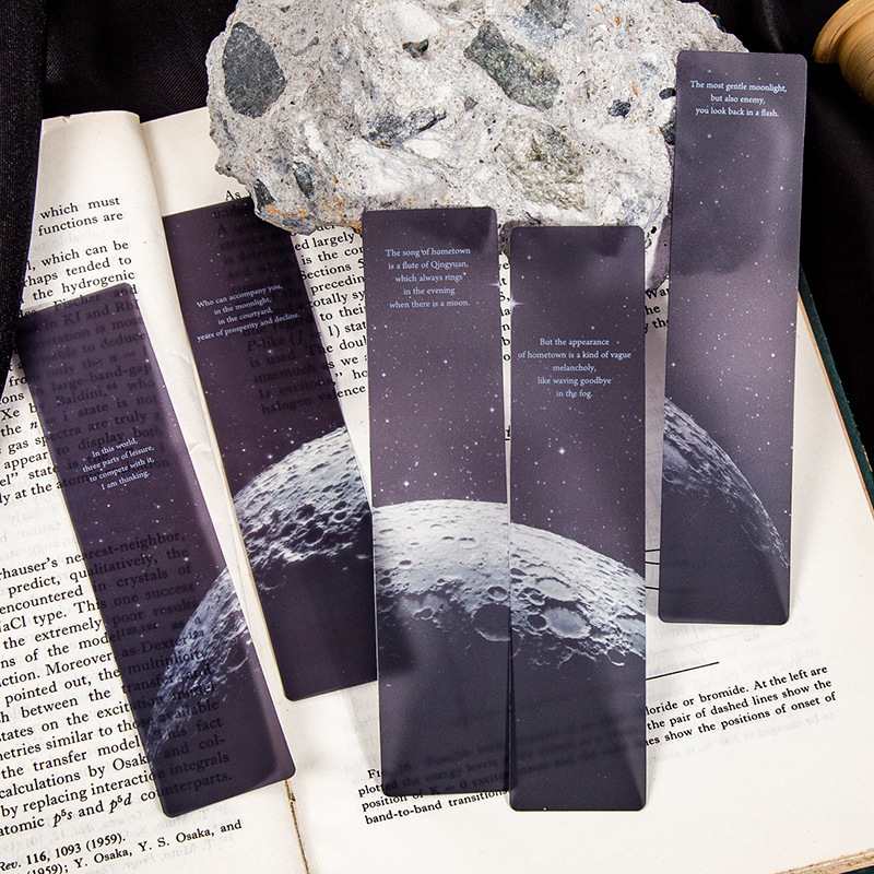 5PCS Space Roaming Matte PET B - Dried Flower Bookmark ulasan dan harga