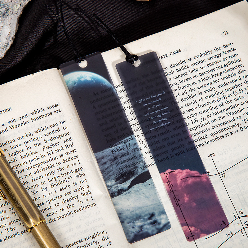 5PCS Space Roaming Matte PET B - Dried Flower Bookmark ulasan dan harga