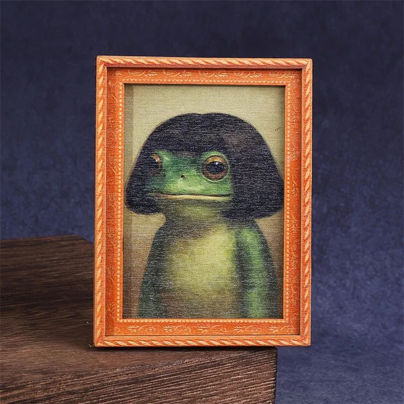 Mini Wooden Photo Frame Frog F - Engraved Wood Frame ulasan dan harga