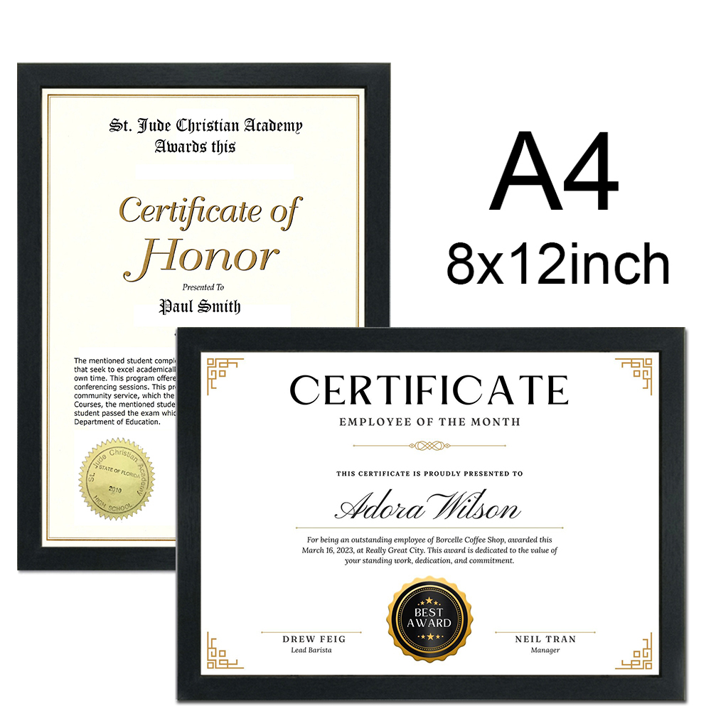 1/2/3pcs Wood Picture Frame A4 - Engraved Wood Frame ulasan dan harga
